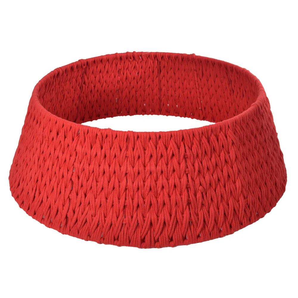 Saia Rígida Trançada Vermelha 67cm para Árvore de Natal