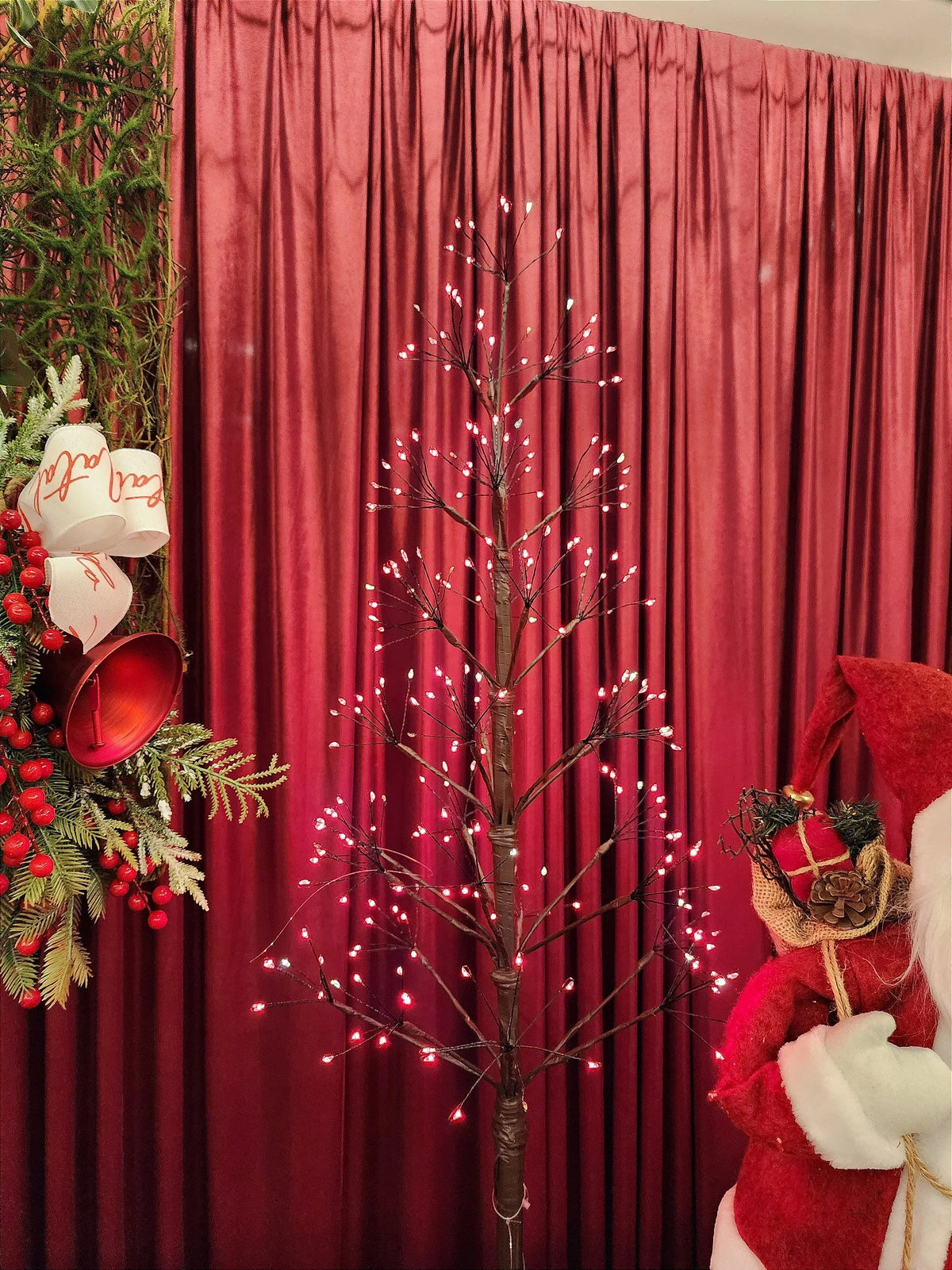 Árvore Fio de Fada Vermelha 1,00m • 248 LEDs • Bivolt